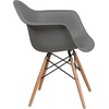 image:imageFlash Furniture Alonza Series Green Plastic Chair with Wooden LegsMoss Gray