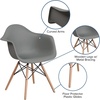 image:imageFlash Furniture Alonza Series Green Plastic Chair with Wooden LegsMoss Gray