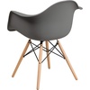 image:imageFlash Furniture Alonza Series Green Plastic Chair with Wooden LegsMoss Gray