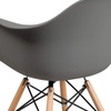 image:imageFlash Furniture Alonza Series Green Plastic Chair with Wooden LegsMoss Gray