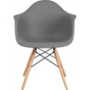 image:imageFlash Furniture Alonza Series Green Plastic Chair with Wooden LegsMoss Gray