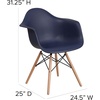 image:imageFlash Furniture Alonza Series Green Plastic Chair with Wooden LegsNavy