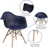 image:imageFlash Furniture Alonza Series Green Plastic Chair with Wooden LegsNavy