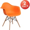 image:imageFlash Furniture Alonza Series Green Plastic Chair with Wooden LegsOrange