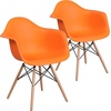 image:imageFlash Furniture Alonza Series Green Plastic Chair with Wooden LegsOrange