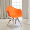 image:imageFlash Furniture Alonza Series Green Plastic Chair with Wooden LegsOrange