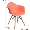 image:imageFlash Furniture Alonza Series Green Plastic Chair with Wooden LegsPeach