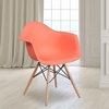 image:imageFlash Furniture Alonza Series Green Plastic Chair with Wooden LegsPeach
