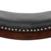 image:imageFlash Furniture Alphus 26 High Backless Cappuccino Wood Counter Height Stool with Black LeatherSoft Saddle SeatCappuccino