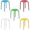 image:imageFlash Furniture Bailey Plastic Nesting Stack Stools 175Height Assorted Colors 5 PackAssorted