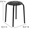 image:imageFlash Furniture Bailey Plastic Nesting Stack Stools 175Height Assorted Colors 5 PackBlack