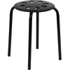 image:imageFlash Furniture Bailey Plastic Nesting Stack Stools 175Height Assorted Colors 5 PackBlack