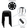 image:imageFlash Furniture Bailey Plastic Nesting Stack Stools 175Height Assorted Colors 5 PackBlack
