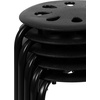 image:imageFlash Furniture Bailey Plastic Nesting Stack Stools 175Height Assorted Colors 5 PackBlack