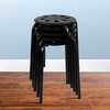 image:imageFlash Furniture Bailey Plastic Nesting Stack Stools 175Height Assorted Colors 5 PackBlack