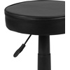 image:imageFlash Furniture Baker Black Adjustable Doctors Stool on Wheels with Ergonomic Molded Seat