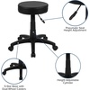 image:imageFlash Furniture Baker Black Adjustable Doctors Stool on Wheels with Ergonomic Molded Seat