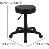 image:imageFlash Furniture Baker Black Adjustable Doctors Stool on Wheels with Ergonomic Molded Seat