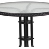 image:imageFlash Furniture Barker 28 Round Tempered Glass Metal Table with Gray Rattan EdgingClearBlack Rattan