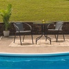 image:imageFlash Furniture Barker 28 Round Tempered Glass Metal Table with Gray Rattan EdgingClearGray Rattan