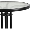 image:imageFlash Furniture Bellamy 2375 Round IndoorOutdoor Tempered Glass Metal Frame Side TableClear