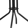 image:imageFlash Furniture Bellamy 2375 Round IndoorOutdoor Tempered Glass Metal Frame Side TableClear