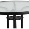 image:imageFlash Furniture Bellamy 2375 Round IndoorOutdoor Tempered Glass Metal Frame Side TableClear
