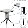 image:imageFlash Furniture Bellamy 2375 Round IndoorOutdoor Tempered Glass Metal Frame Side TableClear