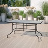 image:imageFlash Furniture Bellamy 2375 Round IndoorOutdoor Tempered Glass Metal Frame Side TableClear TopBlack Frame