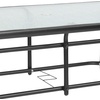 image:imageFlash Furniture Bellamy 2375 Round IndoorOutdoor Tempered Glass Metal Frame Side TableClear TopBlack Frame