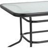 image:imageFlash Furniture Bellamy 2375 Round IndoorOutdoor Tempered Glass Metal Frame Side TableClear TopBlack Frame