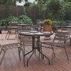 image:imageFlash Furniture Bellamy 2375 Round IndoorOutdoor Tempered Glass Metal Frame Side TableClear TopBronze Frame