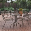 image:imageFlash Furniture Bellamy 2375 Round IndoorOutdoor Tempered Glass Metal Frame Side TableClear TopBronze Frame