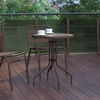 image:imageFlash Furniture Bellamy 2375 Round IndoorOutdoor Tempered Glass Metal Frame Side TableClear TopBronze Frame