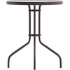 image:imageFlash Furniture Bellamy 2375 Round IndoorOutdoor Tempered Glass Metal Frame Side TableClear TopBronze Frame