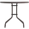 image:imageFlash Furniture Bellamy 2375 Round IndoorOutdoor Tempered Glass Metal Frame Side TableClear TopBronze Frame