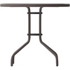 image:imageFlash Furniture Bellamy 2375 Round IndoorOutdoor Tempered Glass Metal Frame Side TableClear TopBronze Frame