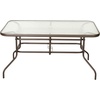 image:imageFlash Furniture Bellamy 2375 Round IndoorOutdoor Tempered Glass Metal Frame Side TableClear TopBronze Frame