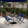 image:imageFlash Furniture Bellamy 2375 Round IndoorOutdoor Tempered Glass Metal Frame Side TableClear TopBronze Frame