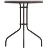 image:imageFlash Furniture Bellamy 2375 Round IndoorOutdoor Tempered Glass Metal Frame Side TableClear TopBronze Frame