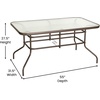 image:imageFlash Furniture Bellamy 2375 Round IndoorOutdoor Tempered Glass Metal Frame Side TableClear TopBronze Frame