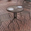 image:imageFlash Furniture Bellamy 2375 Round IndoorOutdoor Tempered Glass Metal Frame Side TableClear TopBronze Frame