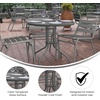 image:imageFlash Furniture Bellamy 2375 Round IndoorOutdoor Tempered Glass Metal Frame Side TableClear TopSilver Frame