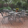 image:imageFlash Furniture Bellamy 2375 Round IndoorOutdoor Tempered Glass Metal Frame Side TableClear TopSilver Frame