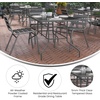 image:imageFlash Furniture Bellamy 2375 Round IndoorOutdoor Tempered Glass Metal Frame Side TableClear TopSilver Frame