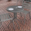 image:imageFlash Furniture Bellamy 2375 Round IndoorOutdoor Tempered Glass Metal Frame Side TableClear TopSilver Frame