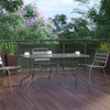 image:imageFlash Furniture Bellamy 2375 Round IndoorOutdoor Tempered Glass Metal Frame Side TableClear TopSilver Frame