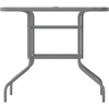 image:imageFlash Furniture Bellamy 2375 Round IndoorOutdoor Tempered Glass Metal Frame Side TableClear TopSilver Frame