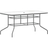 image:imageFlash Furniture Bellamy 2375 Round IndoorOutdoor Tempered Glass Metal Frame Side TableClear TopSilver Frame
