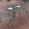 image:imageFlash Furniture Bellamy 2375 Round IndoorOutdoor Tempered Glass Metal Frame Side TableClear TopSilver Frame